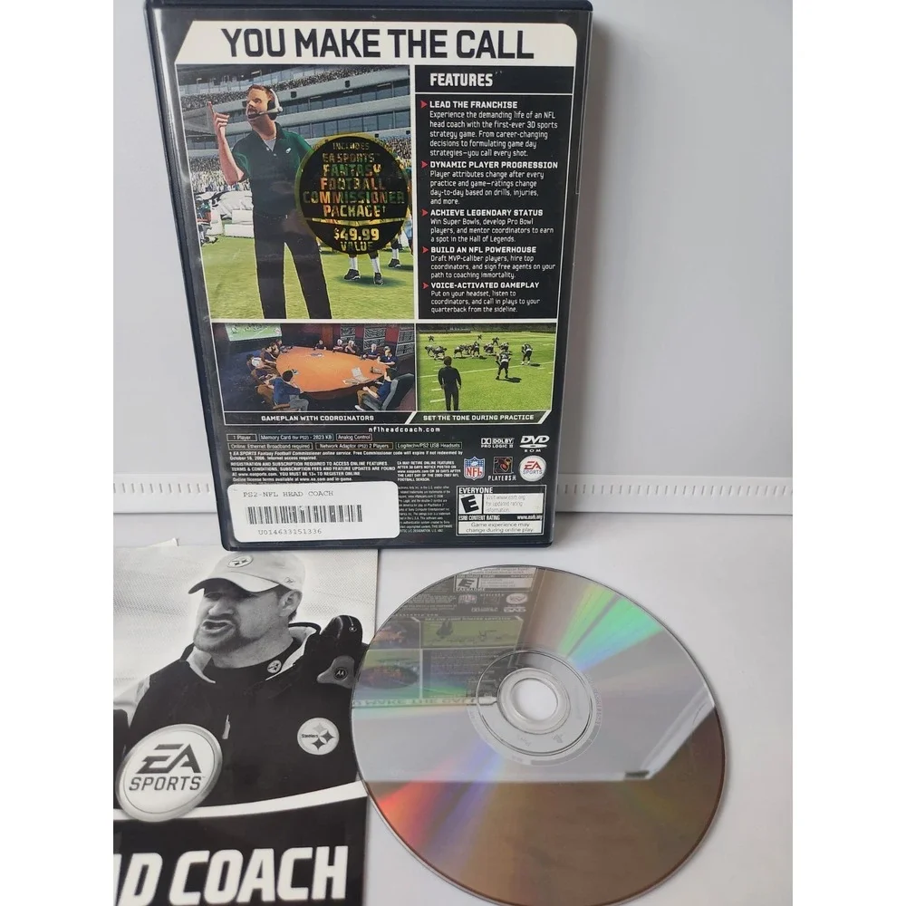 NFL HEAD COACH EA Playstation 2, PS2)  Complete Tested